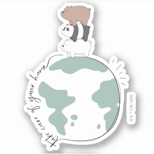 Wir Bären - kümmern uns um Ihre Zuhause Aufkleber (Vorderseite)