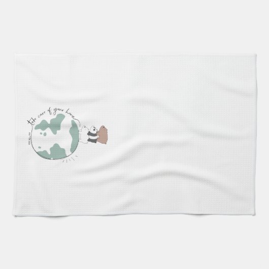 Wir Bären - kümmern uns um Ihre Zuhause Geschirrtuch (Horizontal)