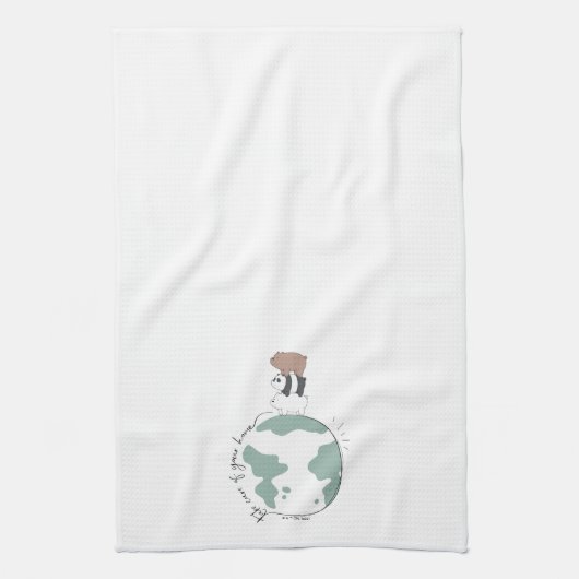 Wir Bären - kümmern uns um Ihre Zuhause Geschirrtuch (Vertikal)