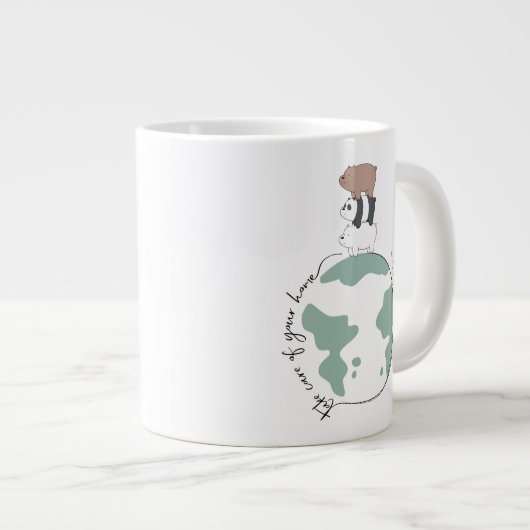 Wir Bären - kümmern uns um Ihre Zuhause Jumbo-Tasse (Vorderseite Rechts)
