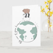 Wir Bären - kümmern uns um Ihre Zuhause Karte (Gelbe Blume)