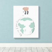 Wir Bären - kümmern uns um Ihre Zuhause Leinwanddruck (Insitu (Holzboden))