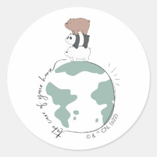 Wir Bären - kümmern uns um Ihre Zuhause Runder Aufkleber