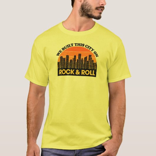 Wir bauten diese Stadt auf Rock and Roll T-Shirt (Vorderseite)
