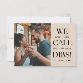 Wir beanspruchen lustige Hochzeit Save The Date (Vorderseite)