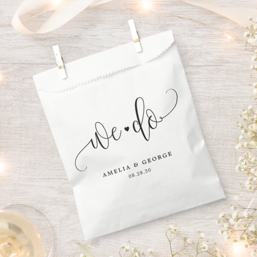 Wir bearbeiten bearbeitbare Gastgeschenk Hochzeite Geschenktütchen (Ausgeschnitten)