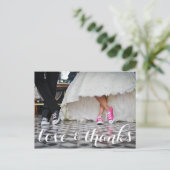 Wir bedanken uns für Ihre Postkarte, Liebe & danke Postkarte (Stehend Vorderseite)