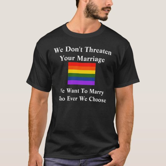 Wir bedrohen Ihre Ehe nicht T-Shirt (Vorderseite)