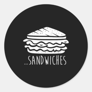 Wir beenden die lustigen passenden Sandwiches des Runder Aufkleber