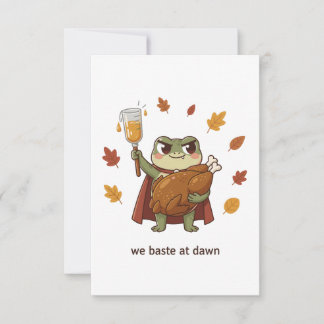 Wir begießen bei Tagesanbruch Frosch Erntedankfest Dankeskarte
