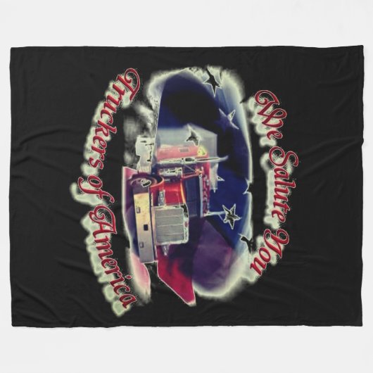 Wir begrüßen Lastwagen aus Amerika Fleecedecke (Vorderseite (Horizontal))