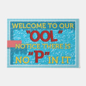 Wir begrüßen Sie herzlich in unserem Pool-Rucksack Fußmatte (Vorderseite)