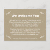 Wir begrüßen Sie Postkarte (Vorderseite)