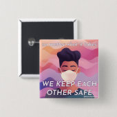 Wir behielt einander auf der sicheren Schaltfläche Button (Vorne & Hinten)