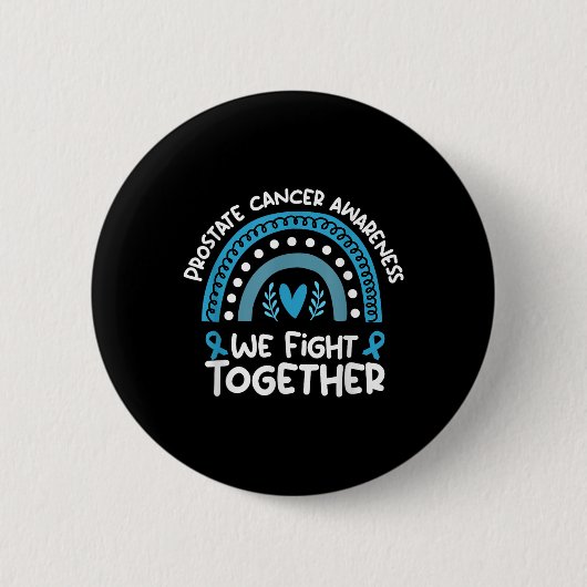 Wir bekämpfen gemeinsam Prostatakrebs-Aufklärungsp Button (Vorderseite)