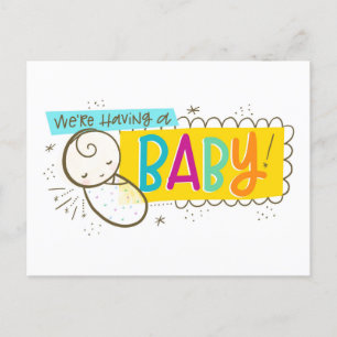 Wir bekommen ein Baby Ankündigungspostkarte