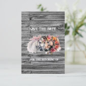 Wir bekommen heftige Western-Hochzeit Save The Date (Stehend Vorderseite)