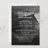 Wir bekommen heftigen Western Hochzeit Einladung (Rückseite)