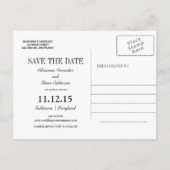 Wir bekommen heiraten Skript Save the Date Foto Ankündigungspostkarte (Rückseite)