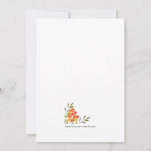 Wir bekommen maßgeschneiderte Herbstfarben Save The Date (Rückseite)