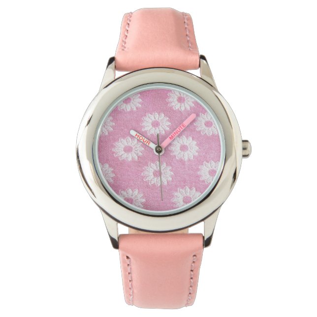 Wir beobachten Mädchen im coolen Öko Stil Armbanduhr (Vorderseite)