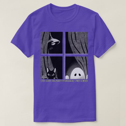 Wir beobachten Sie hier T-Shirt (Design vorne)