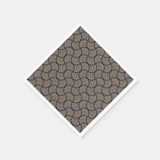 Wir beobachten Sie Marine und Gold Art Deco Craft Serviette (Ecke)