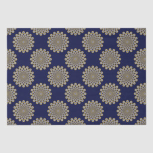 Wir beobachten Sie Navy und Gold Polka Dots Seidenpapier
