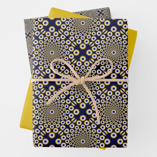 Wir beobachten Sie, wie Navy und Gold geteert werd Geschenkpapier Set (Beispiel)