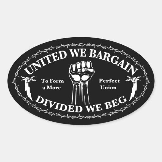 Wir betteln geteilt ovaler aufkleber (Vorderseite)