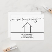 Wir bewegen Chic Change of Address New Zuhause Karte (Vorderseite/Rückseite Beispiel)