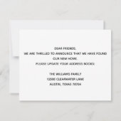 Wir bewegen Chic Change of Address New Zuhause Karte (Rückseite)