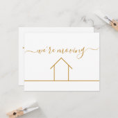 Wir bewegen Chic Gold Änderung der Adresse Neue Zu Karte (Vorderseite/Rückseite Beispiel)