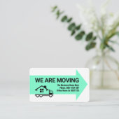 WIR BEWEGEN den neuen Standort Visitenkarte (Stehend Vorderseite)