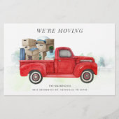 Wir bewegen den roten LKW-Adresswechsel Briefpapier (Vorderseite)