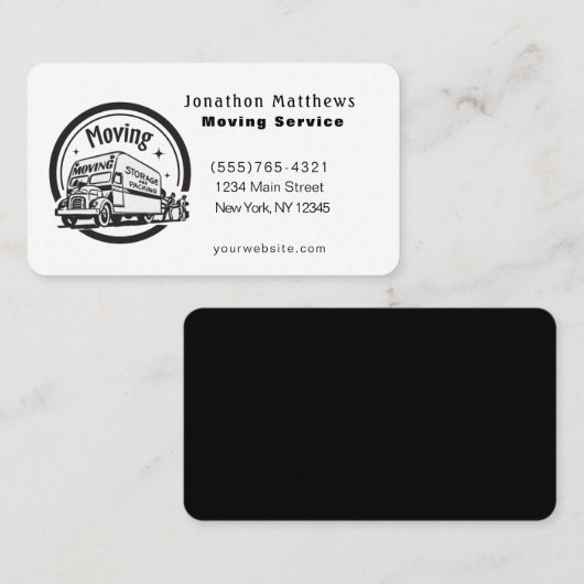 Wir bewegen den Service des Unternehmens Visitenkarte (Vorne/Hinten)