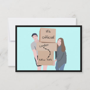 Wir bewegen "Es ist Offiziell" Ankündigungskarte Dankeskarte