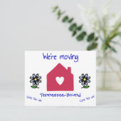 Wir bewegen Ihre Stadt oder Ihren Staat einfügen Dankeskarte (Stehend Vorderseite)