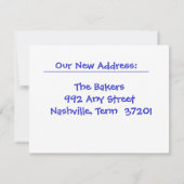 Wir bewegen Ihre Stadt oder Ihren Staat einfügen Dankeskarte (Rückseite)