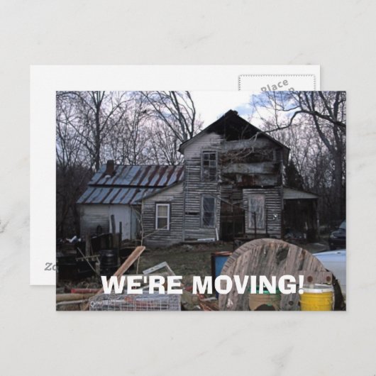 "WIR BEWEGEN KARTEN" ANKÜNDIGUNGSPOSTKARTE (Vorne/Hinten)