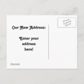 Wir bewegen Kat Ankündigungspostkarte (Rückseite)