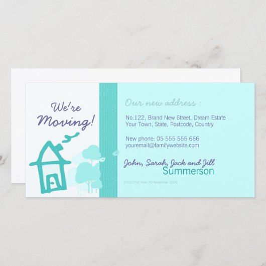 Wir bewegen Lichtbildkarte Ankündigung (Vorne/Hinten)