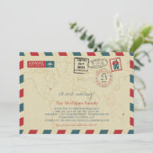 Wir bewegen Luftpost | Abschiedliches Party Einladung (Stehend Vorderseite)