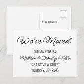 Wir bewegen neue handgeschriebene Kalligrafie-Adre Postkarte (Vorne/Hinten)