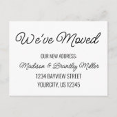 Wir bewegen neue handgeschriebene Kalligrafie-Adre Postkarte (Vorderseite)