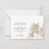 Wir bewegen Palm Trees Adressenänderung Mitteilungskarte (Rückseite)