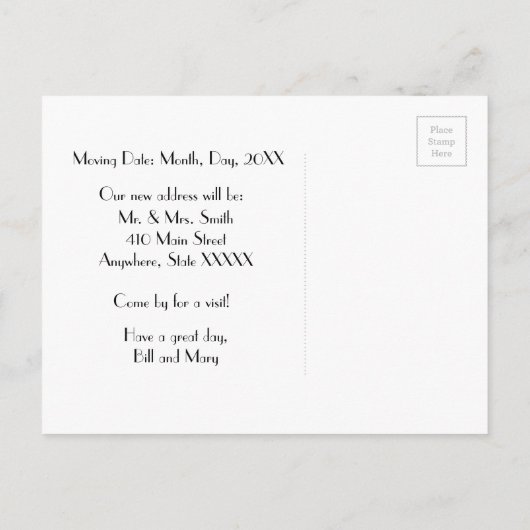 Wir bewegen Postkarte (Rückseite)