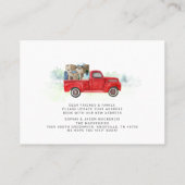 Wir bewegen Red Truck Änderung der Adresse Visitenkarte (Rückseite)