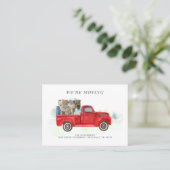 Wir bewegen Red Truck Änderung der Adresse Visitenkarte (Stehend Vorderseite)