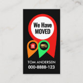 Wir bewegen Standortsymbole Visitenkarte (Vorderseite)